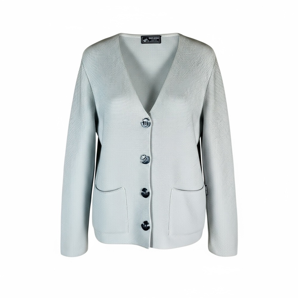 Saint James Pure Wool Knitted Cardigan Sweater. Made in France